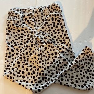 Mini Boden leopard print girls zip pants 9-10 Y
